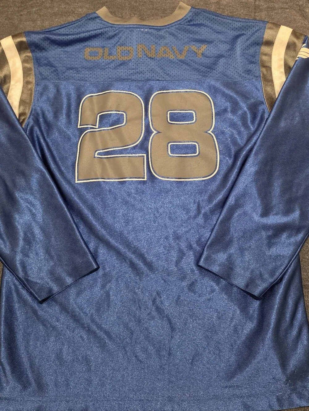 Vintage Old Navy Youth Large Blue Football Jersey 28 Y2K Detroit Lions Colors